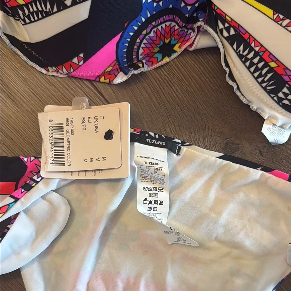 Tezenis Colorful Patterned Bikini Set NWT - Picture 4 of 9